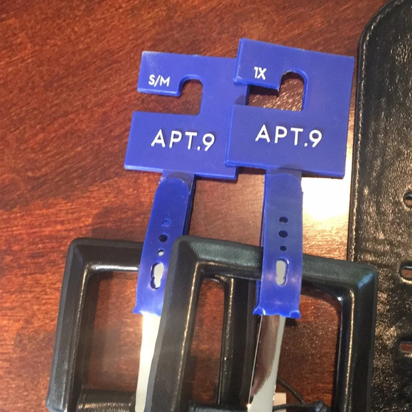New* APT 9 Black wide Buckle Belt - Picture 4 of 5